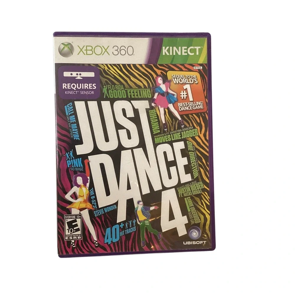 Xbox 360 Kinect Game Bundle Just Dance 4 and Dance Central 2-Disc Lot